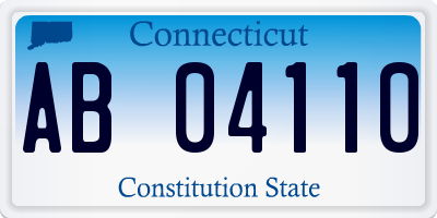 CT license plate AB04110