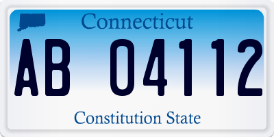 CT license plate AB04112