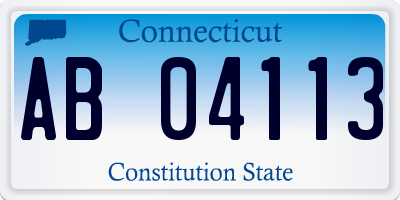 CT license plate AB04113