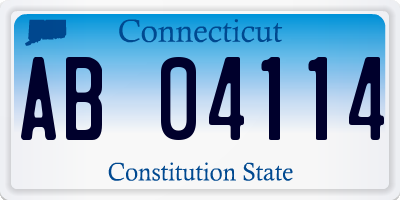 CT license plate AB04114