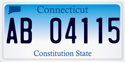 CT license plate AB04115