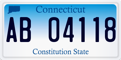 CT license plate AB04118