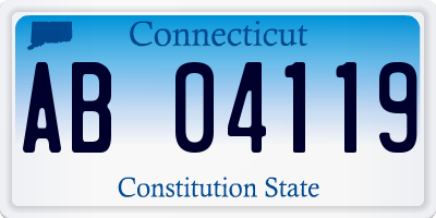 CT license plate AB04119