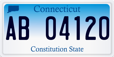 CT license plate AB04120