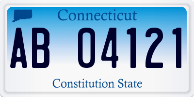 CT license plate AB04121