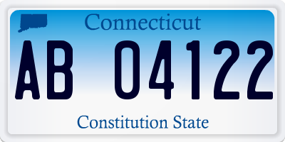CT license plate AB04122
