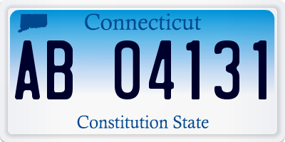 CT license plate AB04131