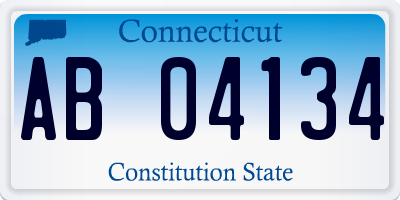 CT license plate AB04134