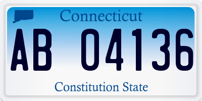 CT license plate AB04136