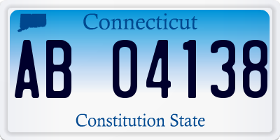 CT license plate AB04138