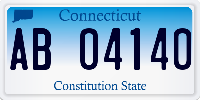 CT license plate AB04140