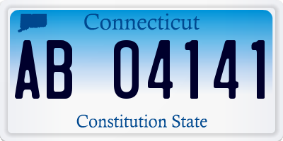 CT license plate AB04141