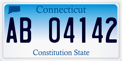 CT license plate AB04142