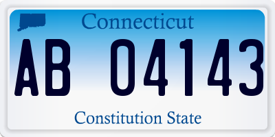 CT license plate AB04143