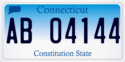 CT license plate AB04144