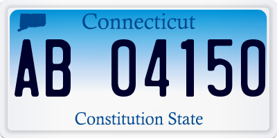 CT license plate AB04150