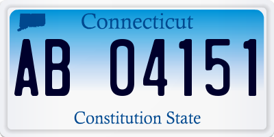 CT license plate AB04151