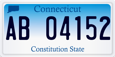 CT license plate AB04152