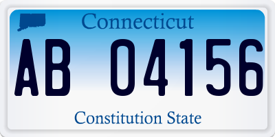 CT license plate AB04156