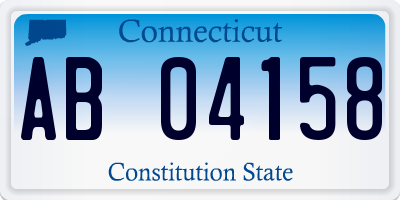 CT license plate AB04158