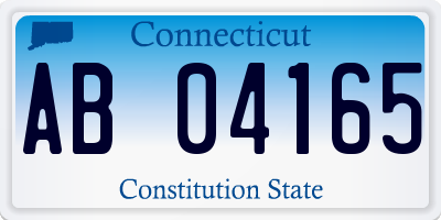 CT license plate AB04165