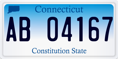 CT license plate AB04167