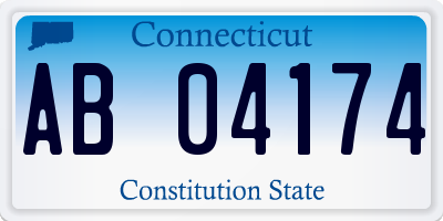 CT license plate AB04174