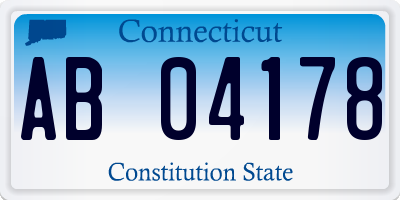 CT license plate AB04178