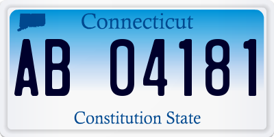CT license plate AB04181