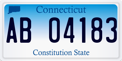 CT license plate AB04183