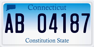 CT license plate AB04187