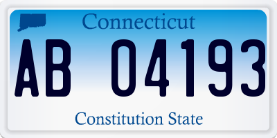 CT license plate AB04193