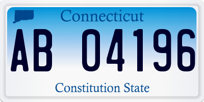 CT license plate AB04196