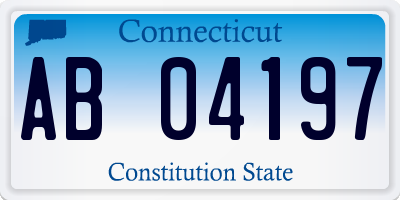 CT license plate AB04197