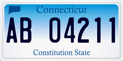 CT license plate AB04211