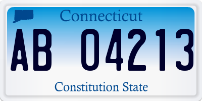 CT license plate AB04213