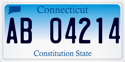 CT license plate AB04214