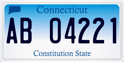 CT license plate AB04221