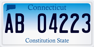 CT license plate AB04223
