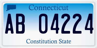 CT license plate AB04224