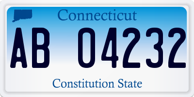 CT license plate AB04232