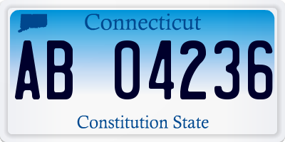 CT license plate AB04236