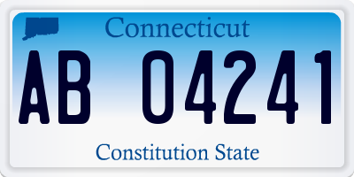 CT license plate AB04241