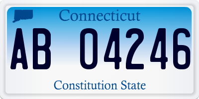 CT license plate AB04246