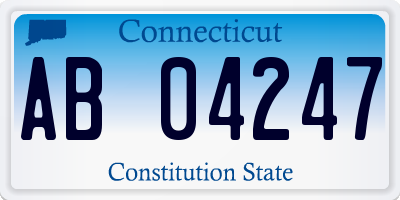 CT license plate AB04247