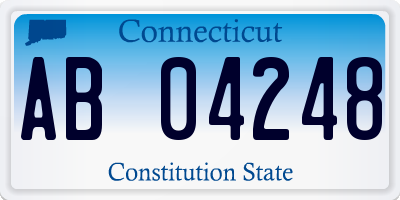 CT license plate AB04248