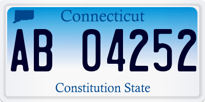 CT license plate AB04252