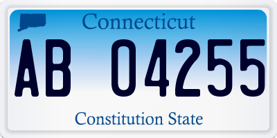 CT license plate AB04255