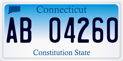 CT license plate AB04260