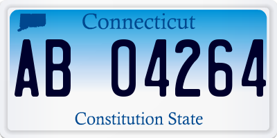 CT license plate AB04264